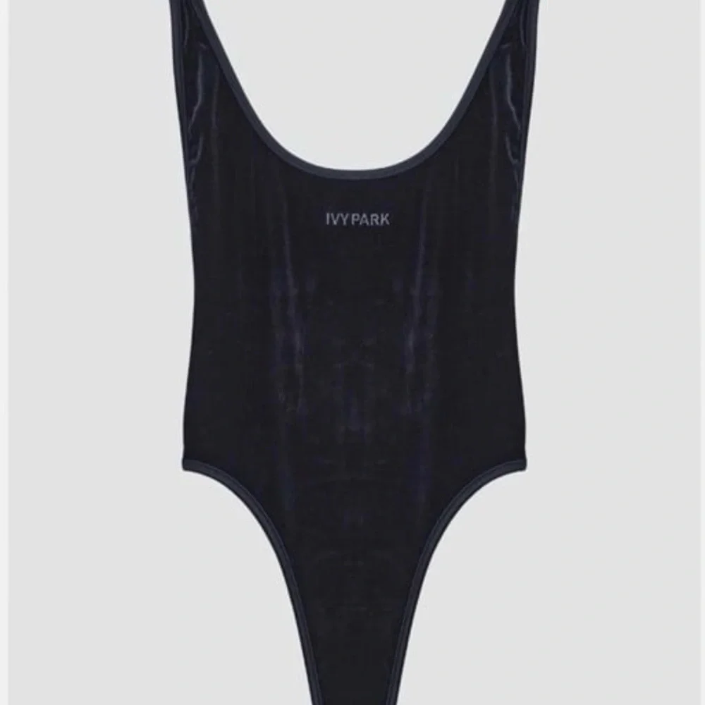 Adidas Ivy Park by Beyoncé Triple Black Velvet Body Suit - Picture 2 of 10